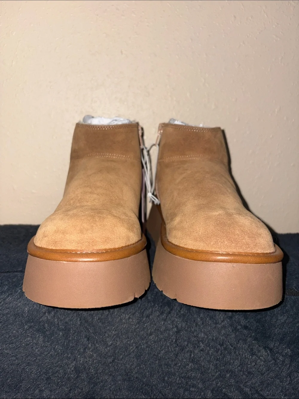 Wild Fable Suede Platform Ankle Boots in Chestnut